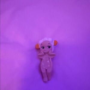 Charming Lamb Bath Toy with White and Orange Accents